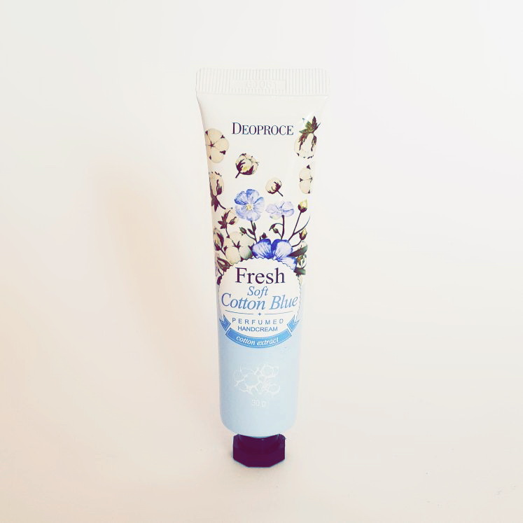 Deoproce Soft Cotton Blue Perfumed Hand Cream – крем для рук с экстрактом хлопка