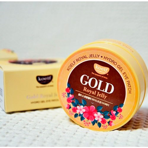 Petitfee KOELF Gold Royal Jelly Eye Patch 60pcs — Патчи под глаза с частичками золота и экстрактом мёда для питания и увлажнения нижнего века 60шт