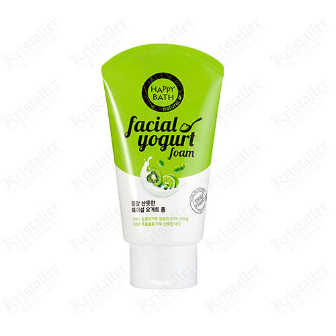 Happy Bath Real Moisture Facial Yogurt Foam 120g — Очищающая пенка для жирной кожи с экстрактом лайма,киви и зелёного винограда 120гр