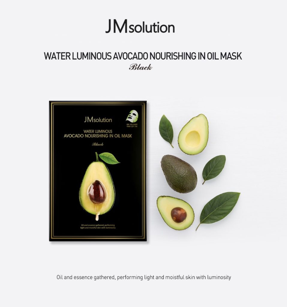 Ампульная тканевая маска с маслом авокадо JMsolution Water Luminous Avocado Nourishing in Oil Mask