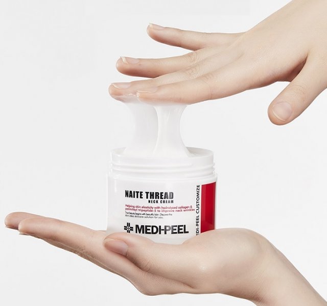 Лифтинг крем для шеи с пептидным комплексом MEDI-PEEL Naite Thread Neck Cream