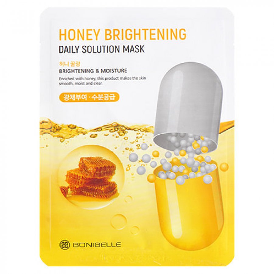 BoniBelle HONEY BRIGHTENING DAILY SOLUTION MASK Тканевая маска с экстрактом Меда 25 гр