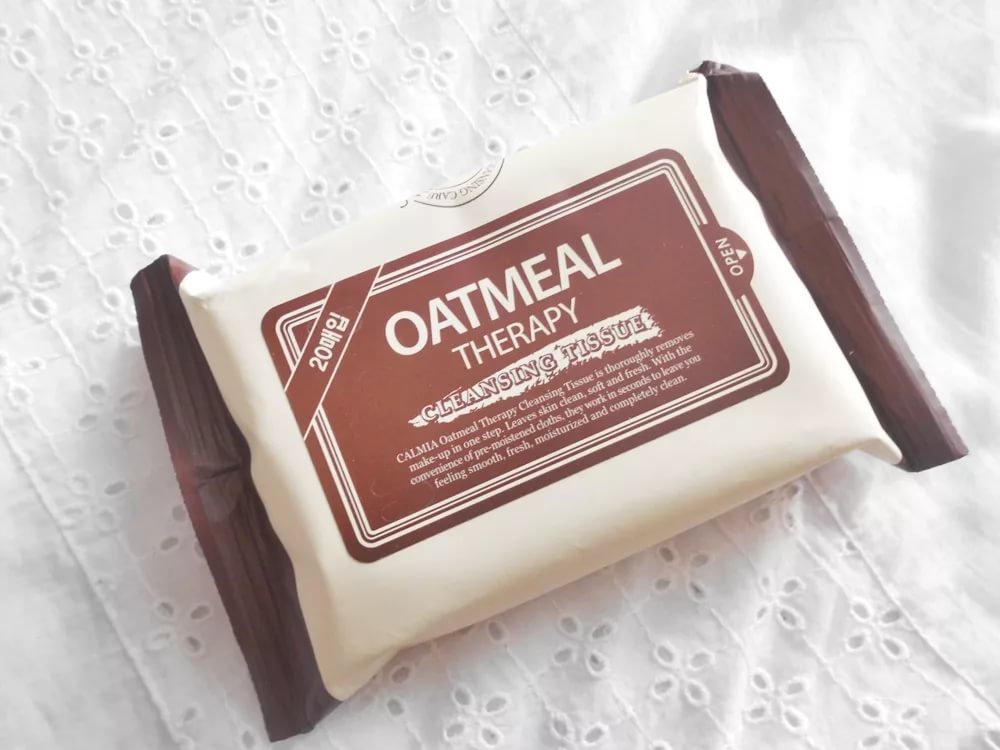 Cалфетки для снятия макияжа 20 шт CALMIA Oatmeal Therapy Cleansing Tissue