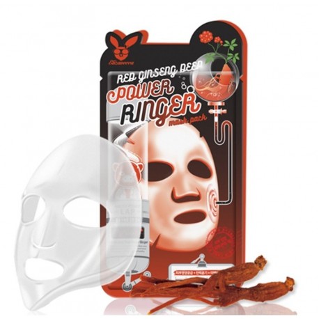 Elizavecca red ginseng deep power ringer mask pack 23 ml Маска для лица тканевая с красным женьшенем