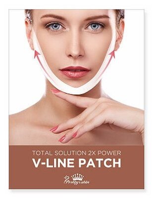 Pretty Skin, Патч для коррект.контура лица Total Solution 2X Power V-Line Patch