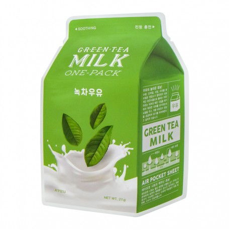 A’pieu Green Tea Milk 21g Тканевая маска для лица с экстрактом зеленого чая и гамамелиса