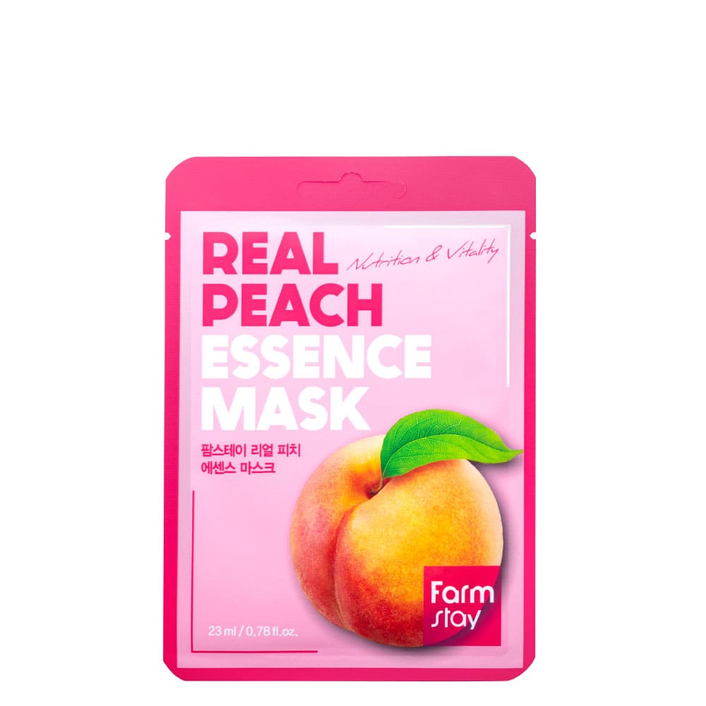 FarmStay Тканевая маска с экстрактом персика для упругости кожи Real Peach Essence Mask