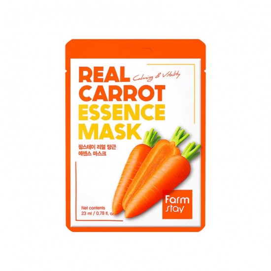 FARM STAY REAL CARROT ESSENCE MASK  Тканевая маска с экстрактом морковки 23 ml