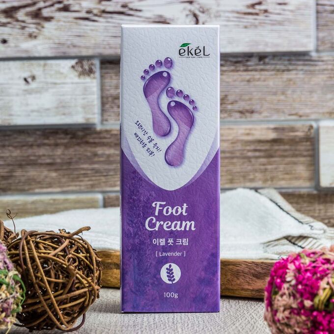 Успокаивающий крем для ног с экстрактом лаванды EKEL Foot Cream Lavender