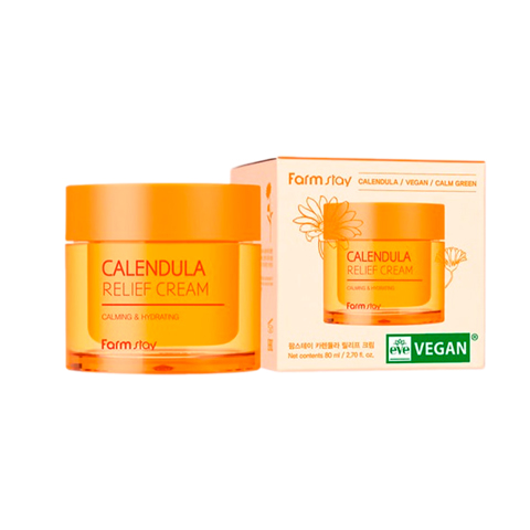 FARM STAY CALENDULA RELIEF CREAM  Облегчающий крем для лица с календулой (80мл)