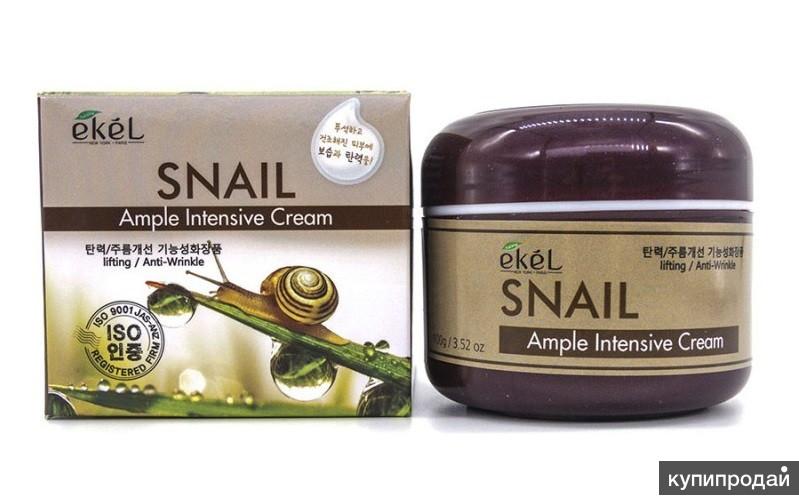 Крем для лица с экстрактом муцина улитки Ekel Ample Intensive Cream Snail
