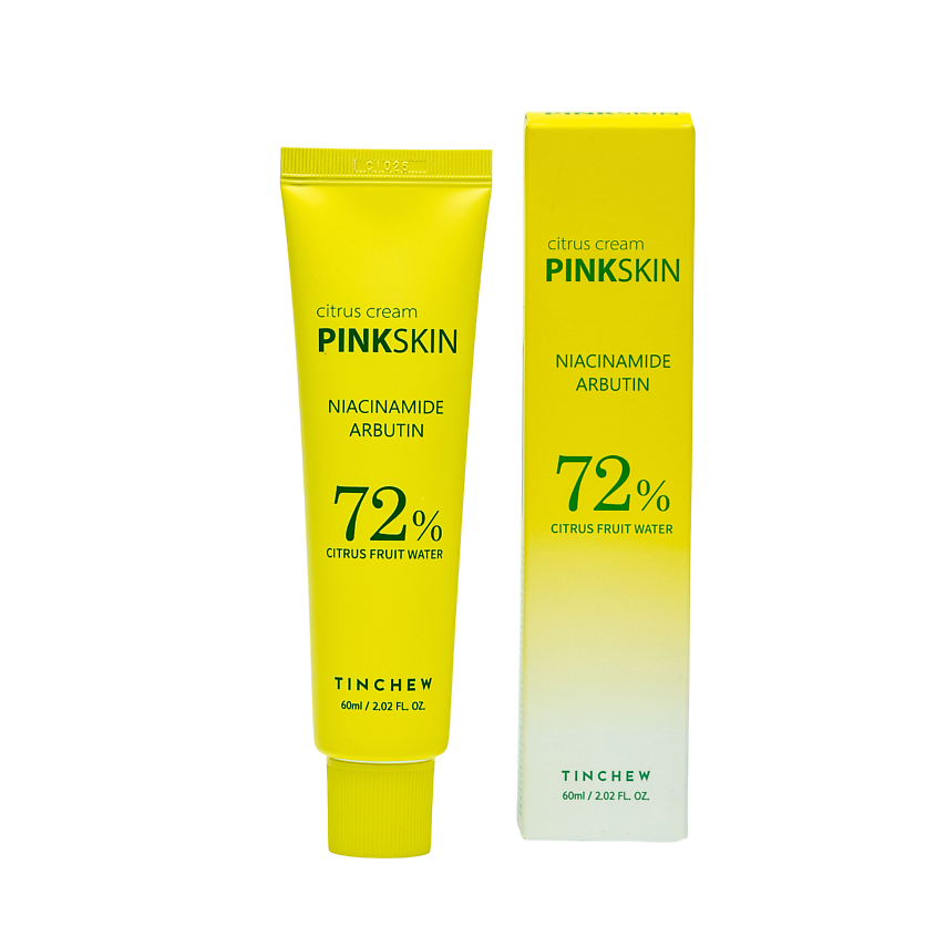 TINCHEW Крем для лица с ниацинамидом и арбутином Citrus Fruit Water 72%, 60 мл, арбутин 72%