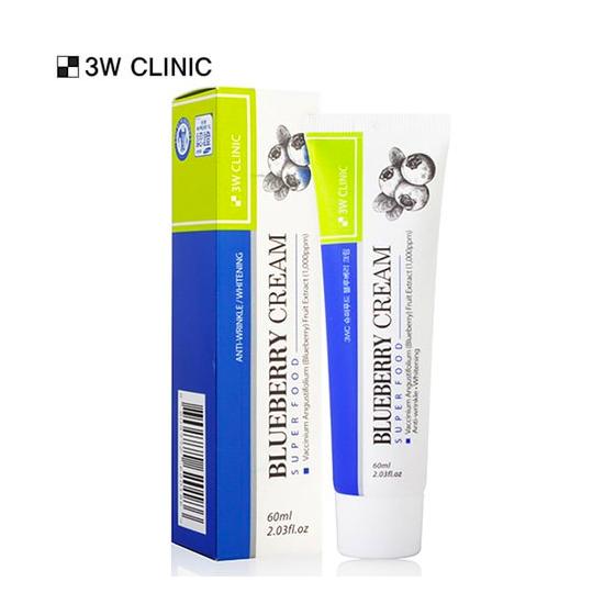 3W Clinic Увлажняющий крем с экстрактом черники Super Food Blueberry Cream, 60 мл