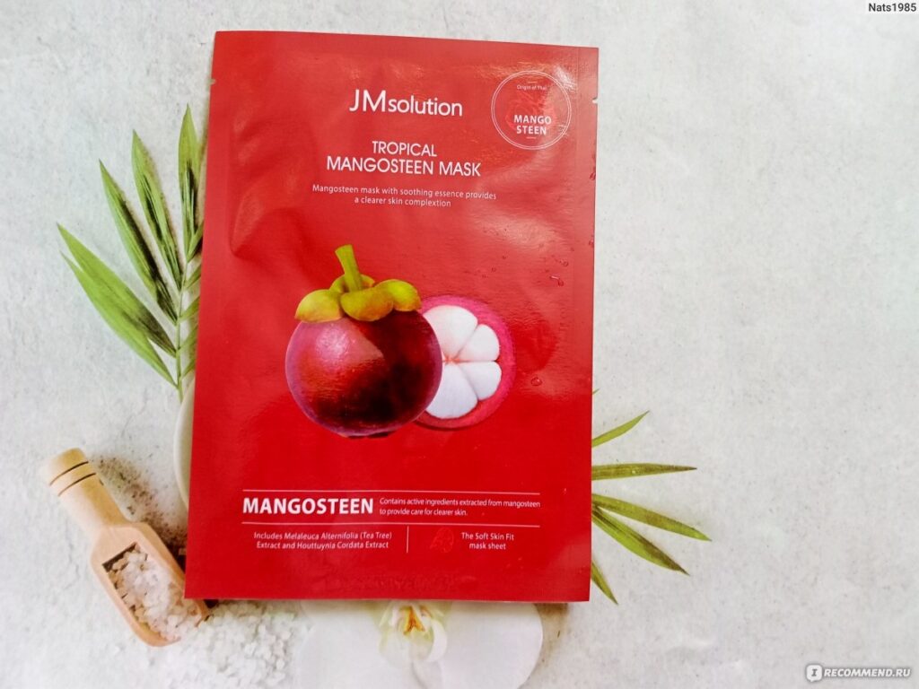 Осветляющая тканевая маска с мангостином JMsolution Tropical Mangosteen Mask